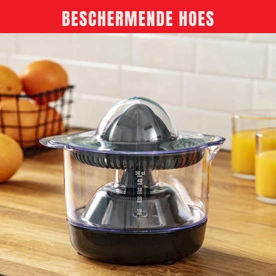 Aura® Citruspers electrisch - Citruspers - Sinaasappelpers - Zwart- 18cm x 14cm x 16cm van Aura — afbeelding 4