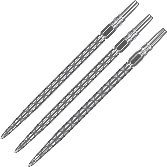 Target Darts Diamond Pro Swiss Point Dartpunten - 30mm Zilver - Stalen Dart Tips met Laser Etching - Verwisselbaar Systeem - Compatibel met Swiss Point Barrels - Set van 3 Stuks
