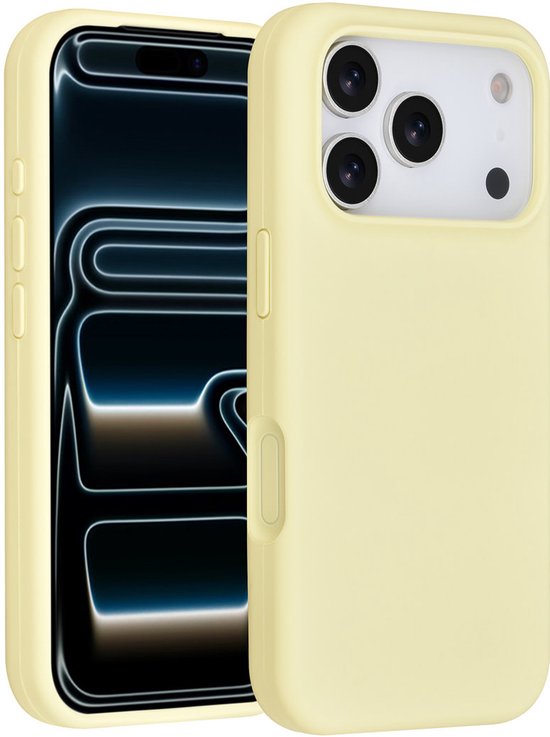 TUNIQ étui téléphonique pour Apple iPhone 17 Pro - Backcover silicone - Jaune