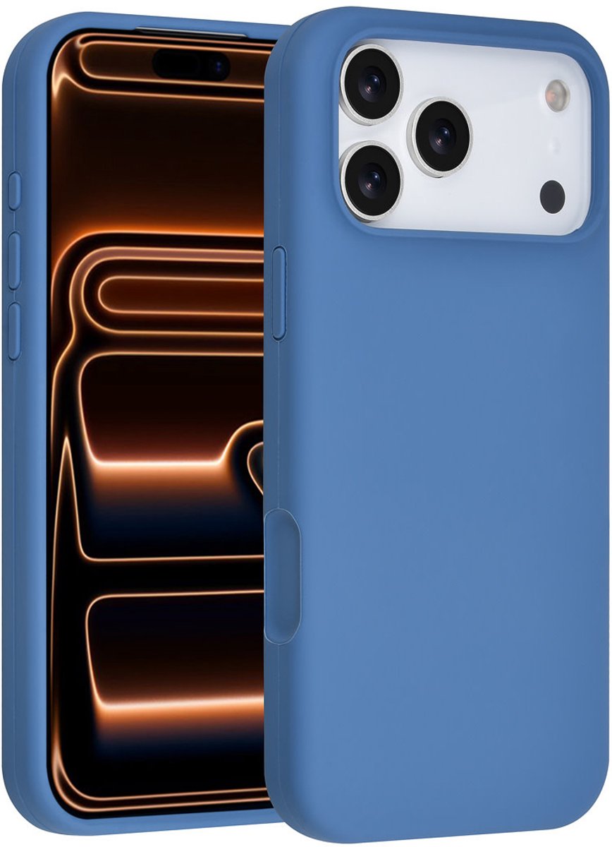TUNIQ telefoonhoesje voor Apple iPhone 17 Pro Max - Siliconen backcover - Blauw