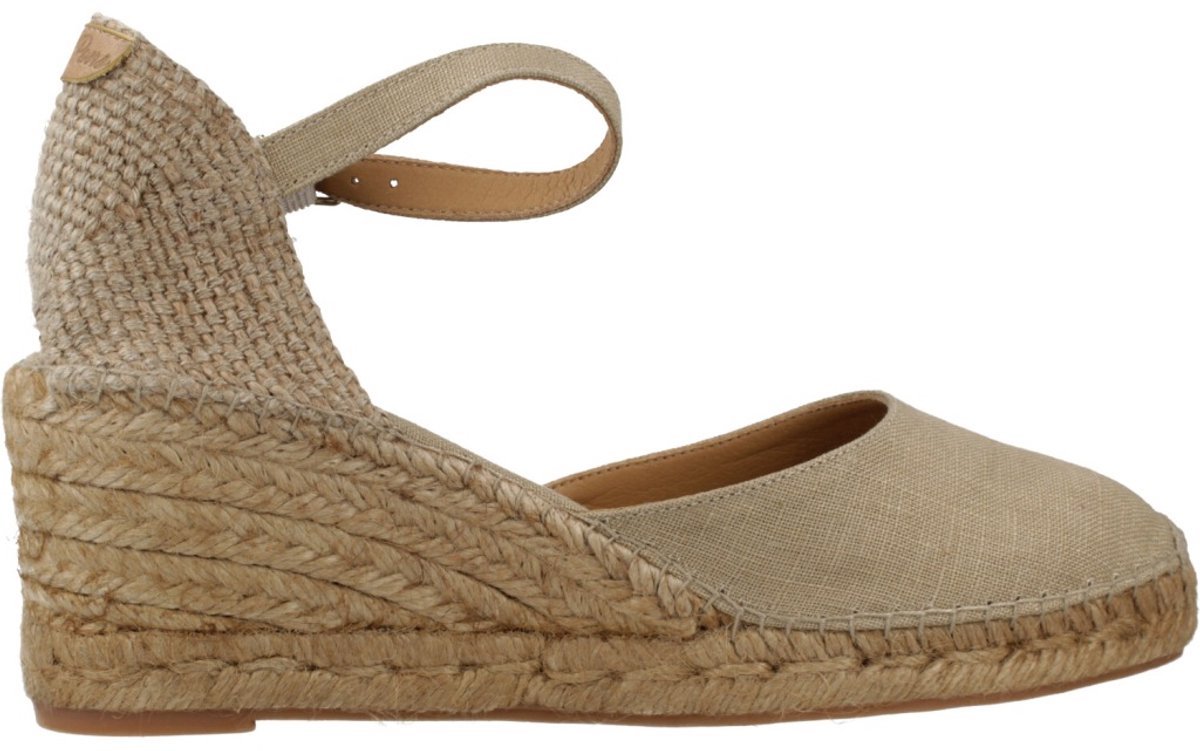 Espadrilles met sleehak van jute en gesp | CALDES