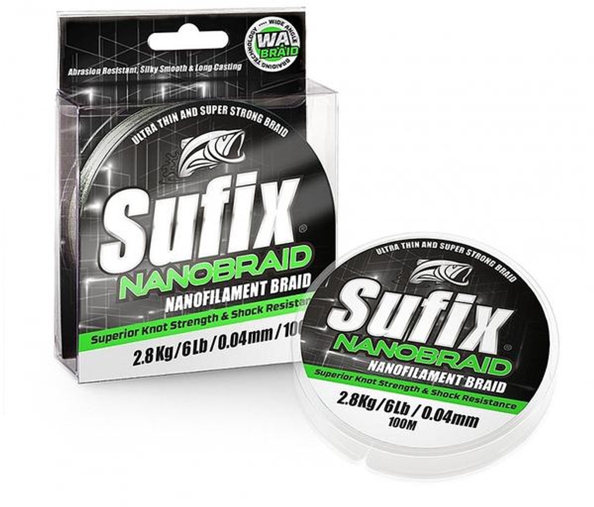 Sufix Nano Braid | 100m 0.08 Mm Wit