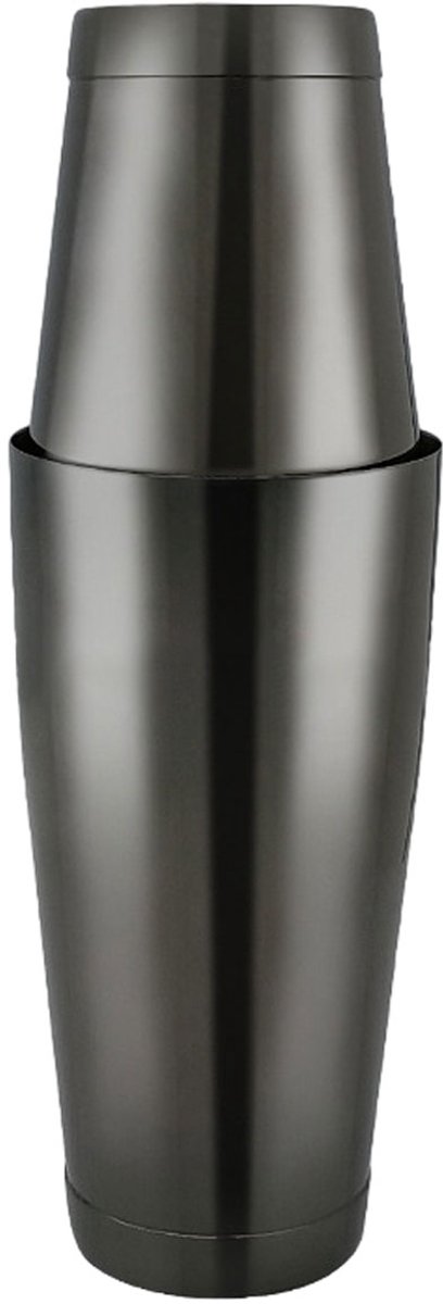 Gigicial Luxe Cocktailshaker - Shaker - Roestvrij Staal Met Antiek Koperen Oppervlak - 1 Stuks - Professionele Bargebruik Zwart
