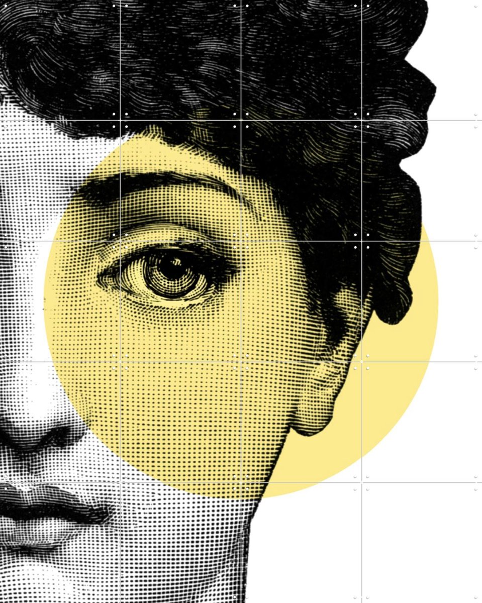 IXXI Insight, Marja van den Hurk - 80 x 100 cm - Gratis ophangtool - Grote wanddecoratie en posters - Line art, Geometrische Kunst, Houtsnede