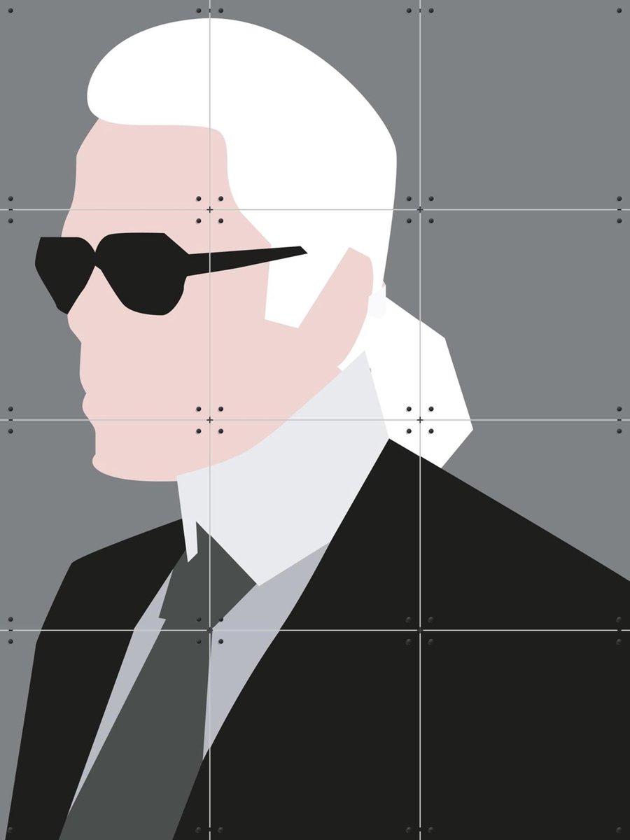 IXXI Karl, Helena Ravenne - 60 x 80 cm - Gratis ophangtool - Grote wanddecoratie en posters - Grafisch Ontwerp, Illustraties, Geometrische Kunst