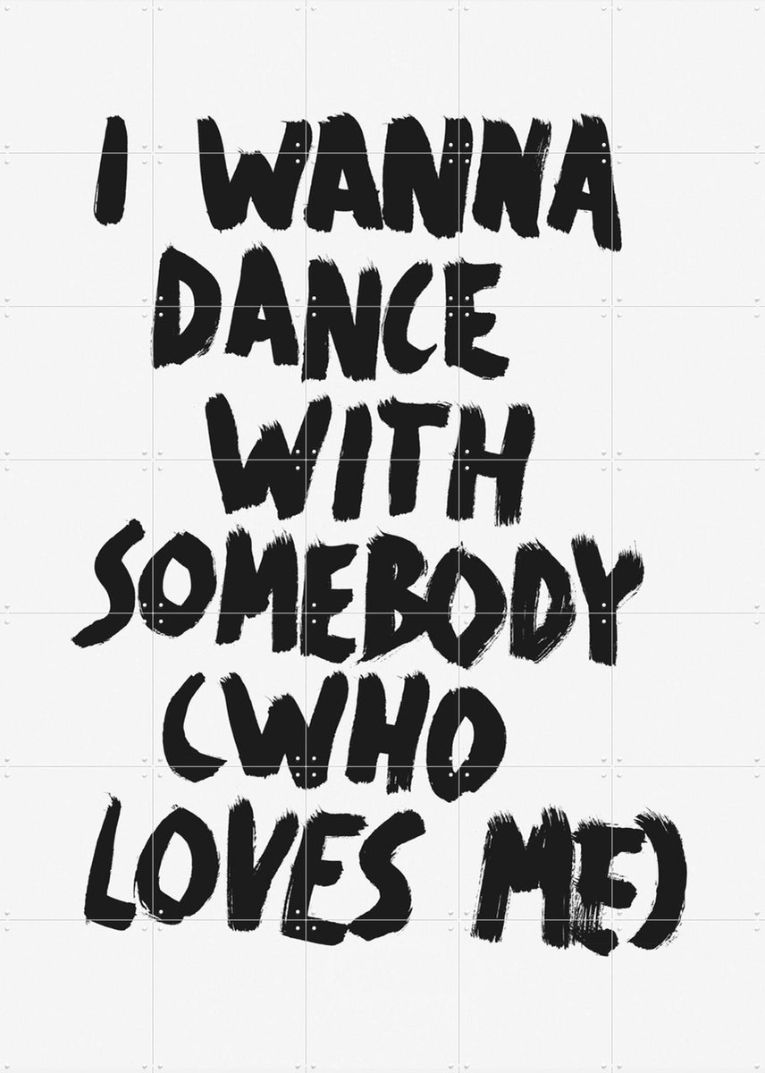 IXXI I wanna dance with Somebody, Marcus Kraft - 100 x 140 cm - Gratis ophangtool - Grote wanddecoratie en posters - Pop art, Grafisch Ontwerp