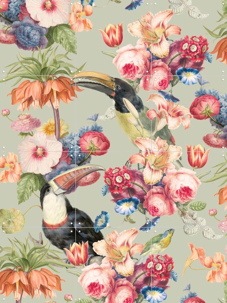IXXI Once Upon a Time, Creative Lab Amsterdam - 60 x 80 cm - Gratis ophangtool - Grote wanddecoratie en posters - Aquarel, Kleurrijk, Illustraties