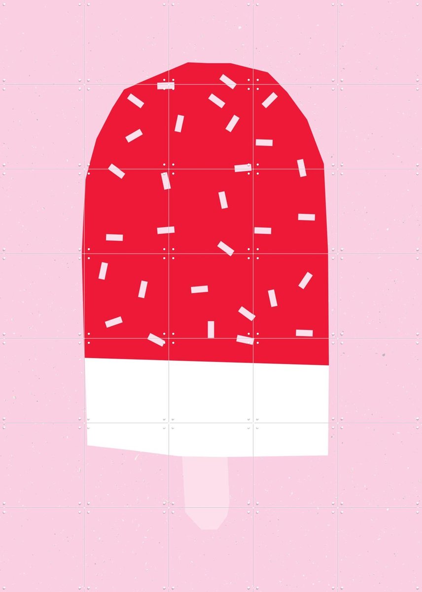 IXXI IJsje II, Mella Mella - 100 x 140 cm - Gratis ophangtool - Grote wanddecoratie en posters - Grafisch Ontwerp, Minimalisme, Illustraties