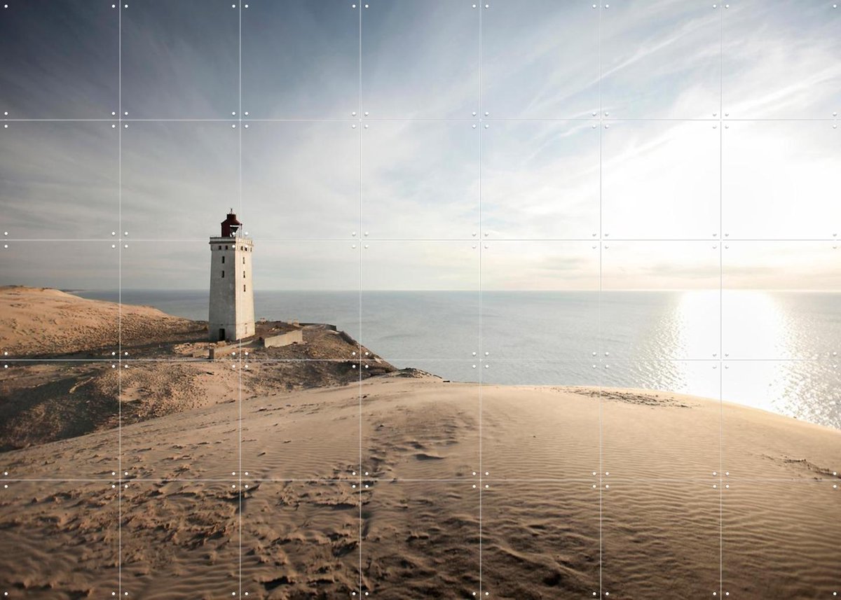 IXXI Denmark Lighthouse Rubjerg Knude, Claire Droppert - 140 x 100 cm - Gratis ophangtool - Grote wanddecoratie en posters - Fotografie, Naturalisme
