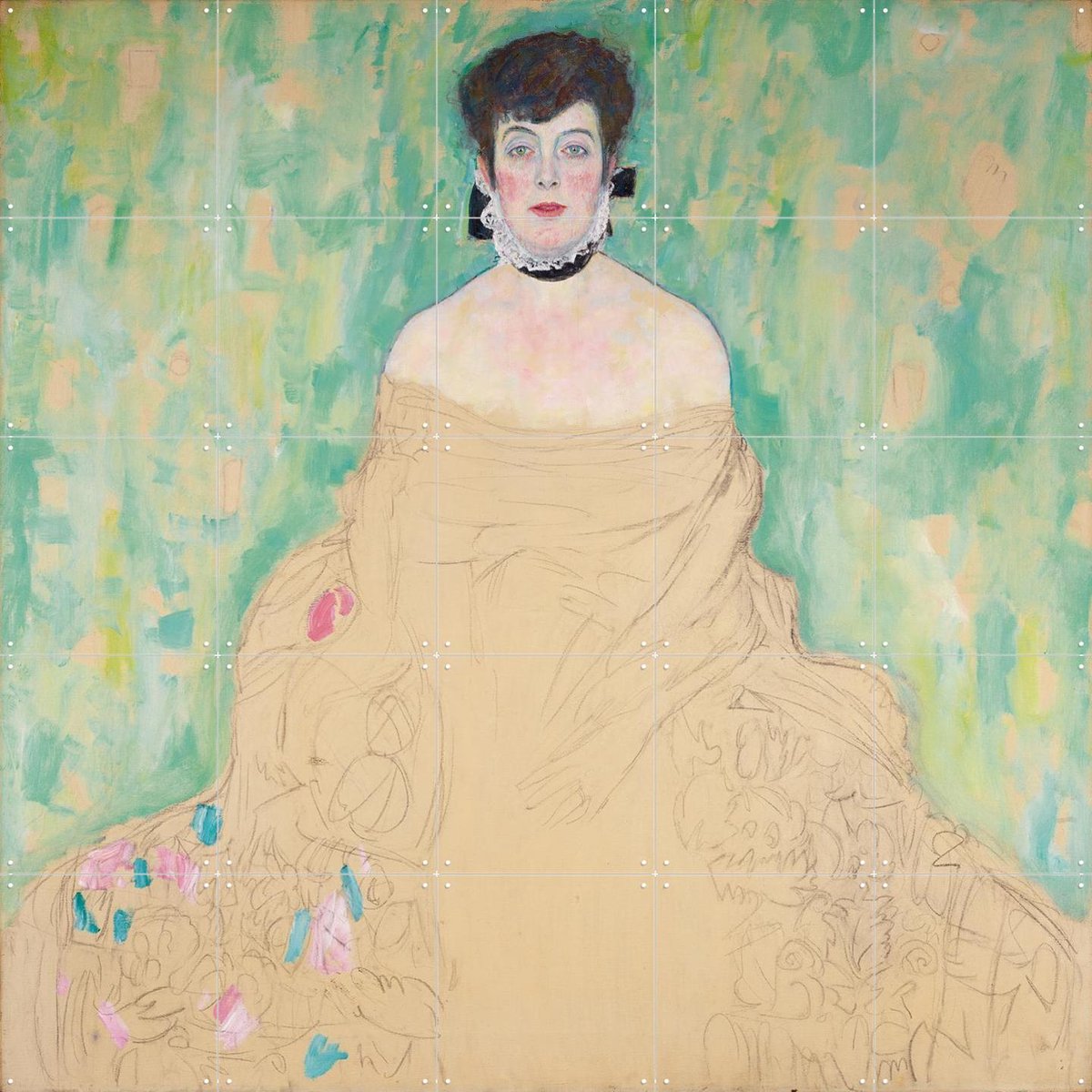 IXXI Amalie Zuckerkandl 1917, Gustav Klimt & Bridgeman Images - 100 x 100 cm - Gratis ophangtool - Grote wanddecoratie en posters - Olieverf, Art