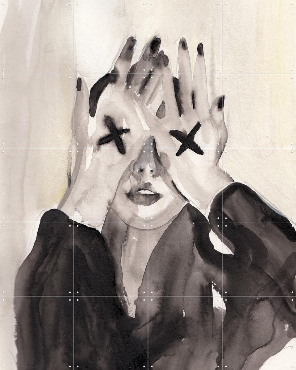 IXXI Make me wanna XX, Victoria Verbaan - 80 x 100 cm - Gratis ophangtool - Grote wanddecoratie en posters - Aquarel, Illustraties, Mancave, Gang