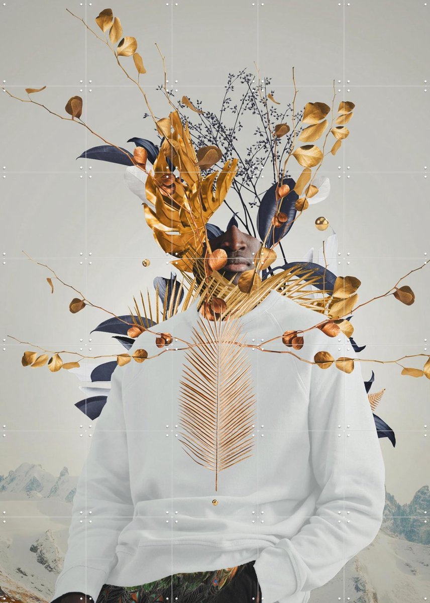 IXXI Silence and Simplicity are the same Person, Frank Moth - 100 x 140 cm - Gratis ophangtool - Grote wanddecoratie en posters - Gemengde Technieken