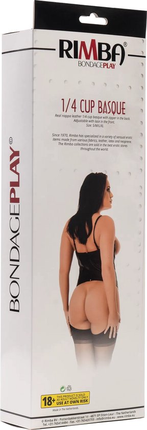 Corset en cuir à bonnets ouverts - taille L.