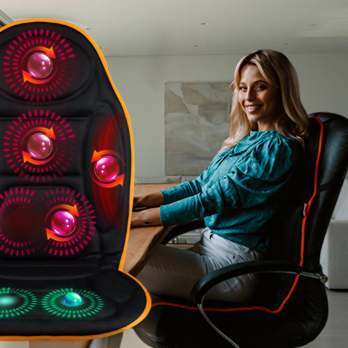 Medivon Cosy Mesh - Shiatsu Massagestoel - Massagemat - afbeelding 3