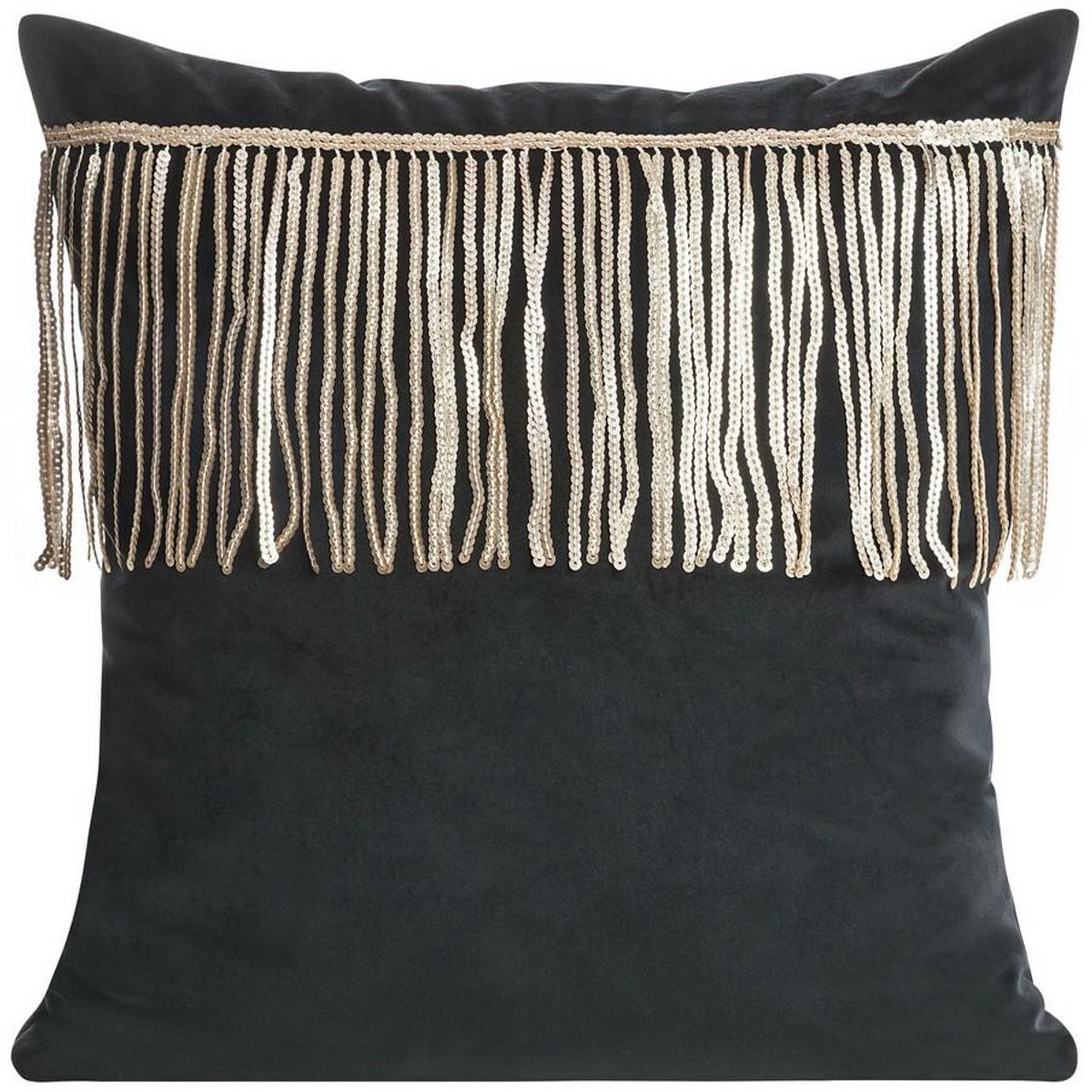 Eurofirany Jasper - Sierkussenhoes - Zwart - Cekins - 45x45 cm