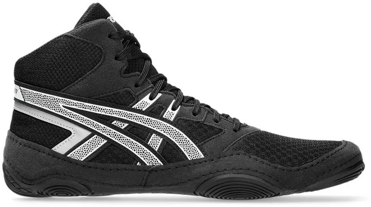 Asics Snapdown Serie Zwarte Worstelschoenen Stabiliteit en Ventilatie Voor Middelgevorderden