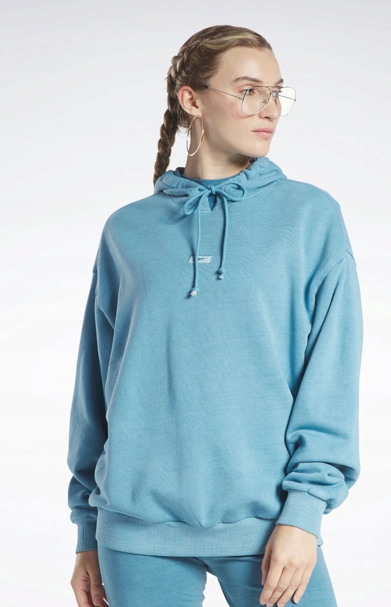 Reebok - Dames Hoodie - Blauw - Casual - Maat M