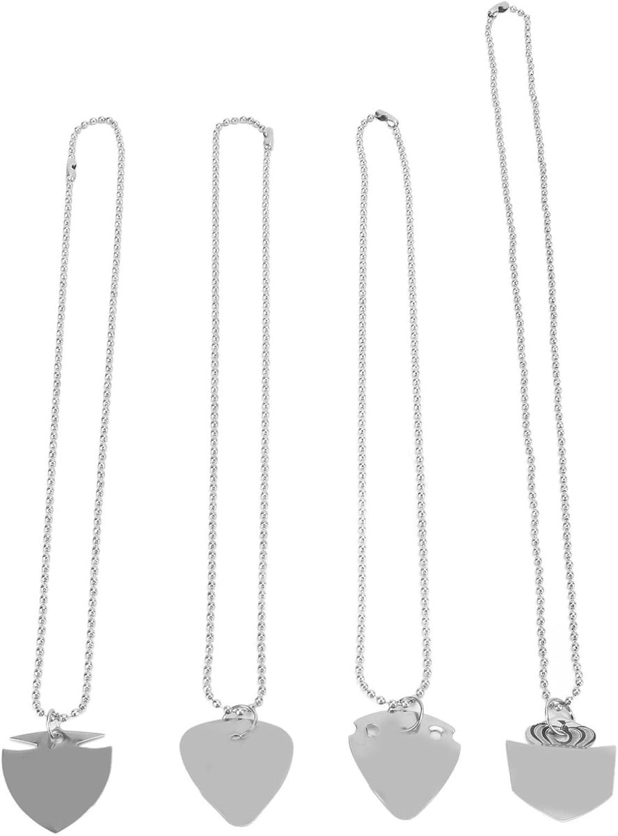 Gitaar Plectrum Ketting - Muziek Accessoire - Muziek Liefhebber Cadeau - 4 Stuks Set