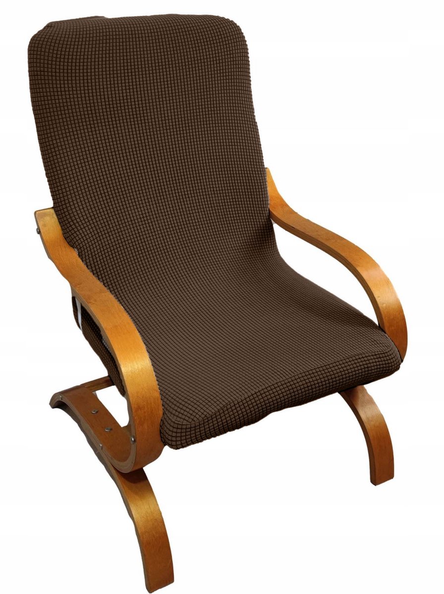 Ubieramy-meble Finka - Fauteuilhoes - Jacquard - Stretch met Rits - Bruin - Duurzaam & Dik