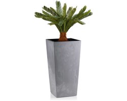 HowHomely Porto Serie - Bloempot - Grijs Beton - 57x29x29 cm