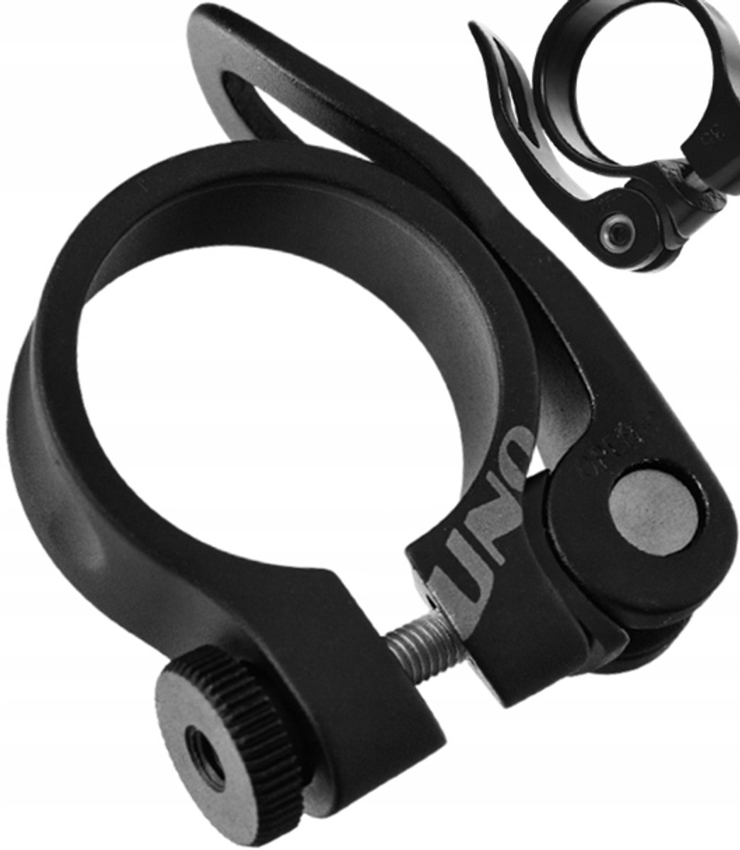 UNO - Zadelpenklem - QR 34,9 mm - Zwart Mat