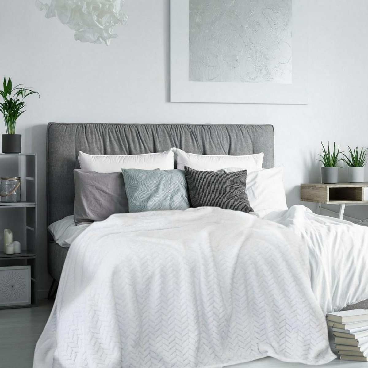 Design 91 Cindy Serie - Katoenen Plaid - 70x160 cm - Crème - Zacht en Warm