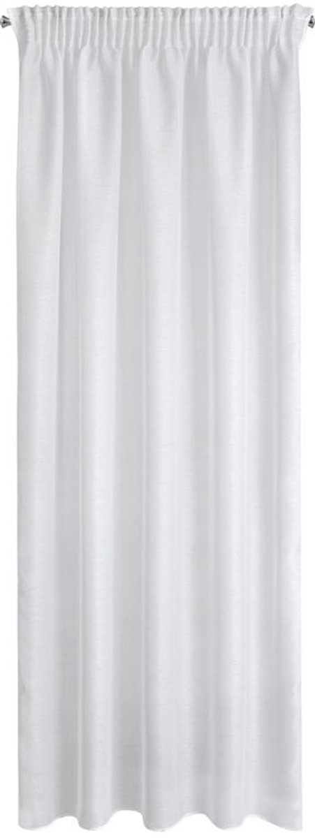 Eurofirany - Gordijn - 140x250 cm - Witte Structuur - Lichtdoorlatend