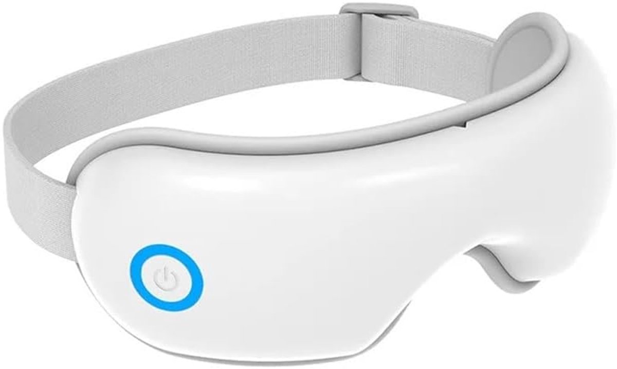 Oogmassage Apparaat - Oogmasker - Ontspanning Ogen - Met Warmte En Bluetooth - 50 Gram - Wit