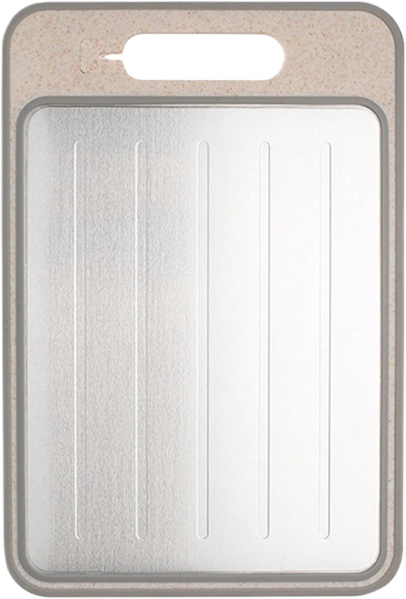 Vlees Ontdooiplank - Snijplank Lade - Snel Ontdooien - 4-in-1 Functie - 30 x 20 cm - Kaki