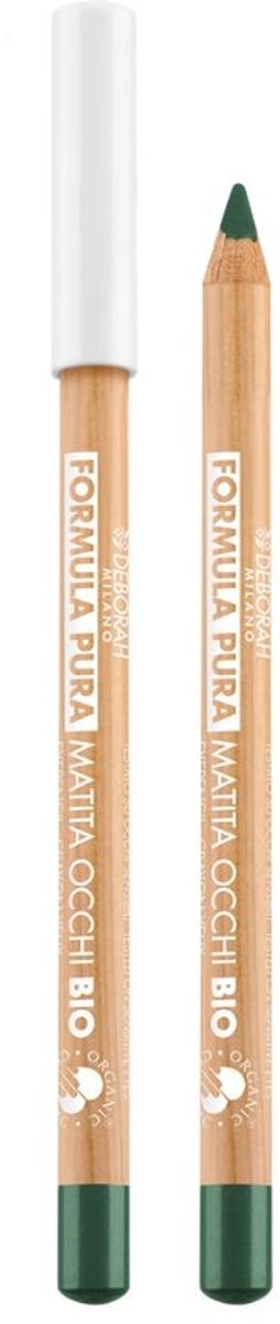 Deborah Milano Formula Pura Eye Pencil Bio – Kleur 04 Green - Natuurlijk Oogpotlood – Intense Kleur & Zachte, Romige Textuur – Langhoudend – Vegan – Voor Een Natuurlijk Gedefinieerde Ooglook