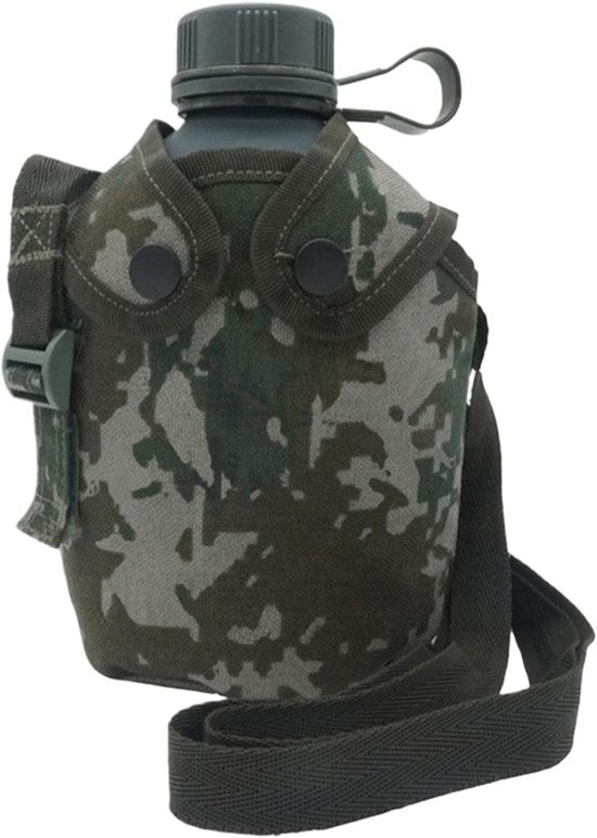Aeaocvo Fleshouder Voor Rugzak – 18x8 Cm, Nylon, Waterdicht, Geschikt Voor MOLLE-systemen, Voor Kamperen En Wandelen 3 miniatura