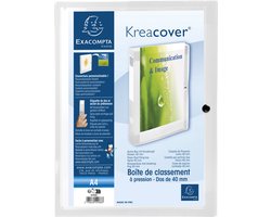 Exacompta 5x Kreacover® Chromaline PP 7/10de Klasseerdoos Rug 40mm - A4 - Kleurloos - 59988E