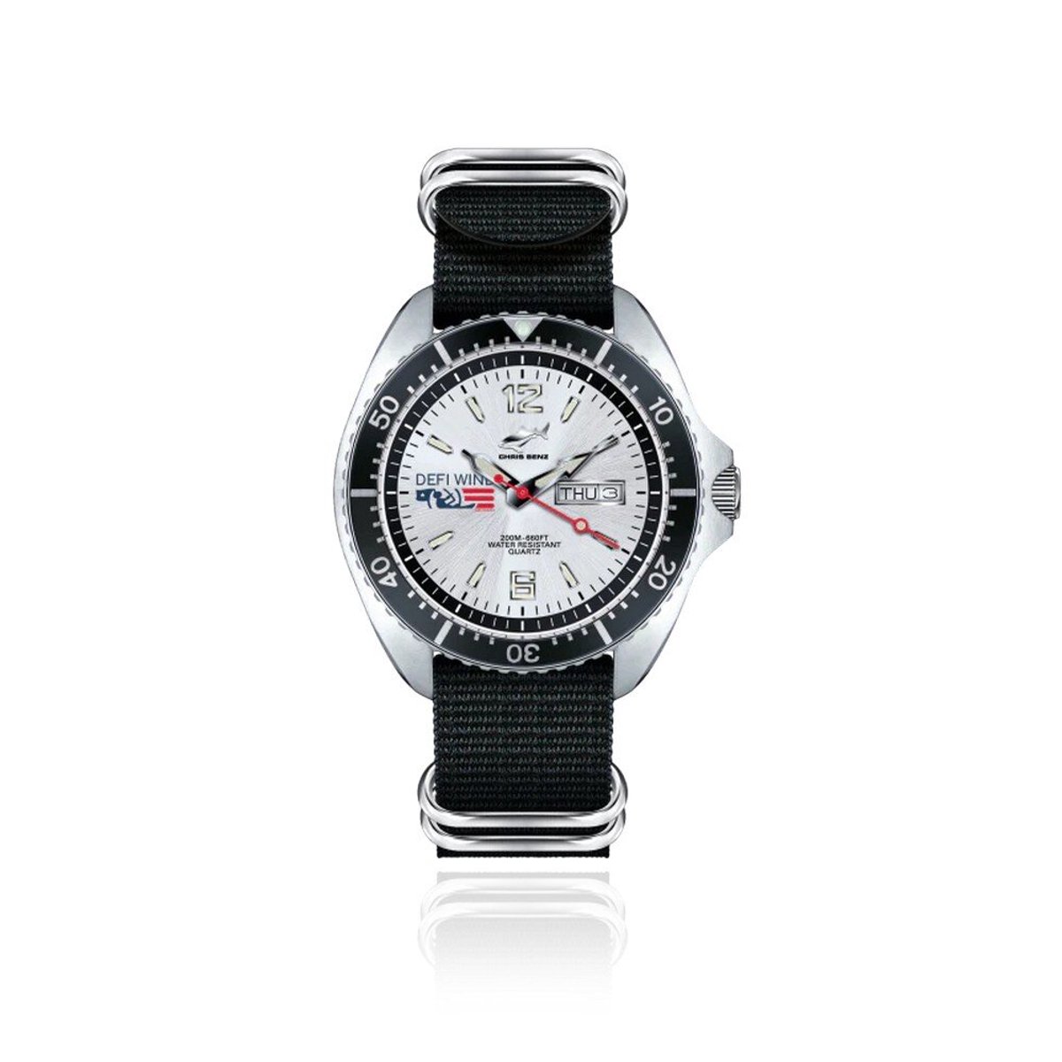 Chris Benz - CBO-DW-NBS - Polshorloge - Duikershorloge - Unisex - kwarts - ONE MAN 200M DEFI WIND EDITION