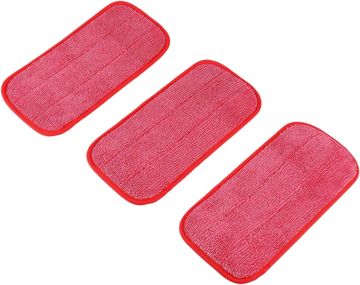Herbruikbaar Mopkussen - Wasbaar Navulkussen - Vloeren Reinigen - Microvezel Materiaal - Rood