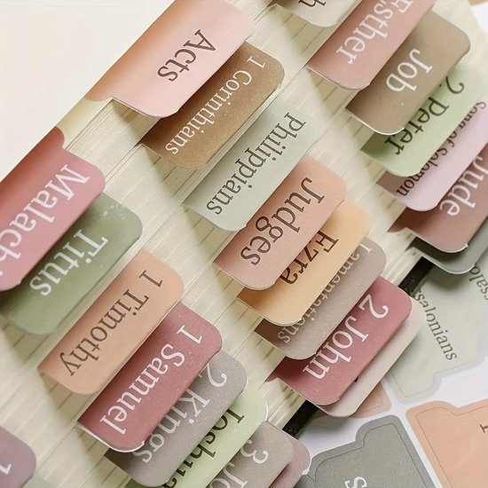 VANDAAG VERZONDEN - Bijbel Tabbladen - Cor&Sinho® – Bijbelboeken - Christelijk - Bijbel - Genesis - Organizer - Tabstickers - Tab Tabs - Bijbelstudie - Biblejournaling