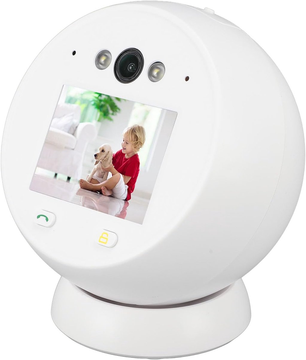 Video Bewakingscamera - Hondencamera Domecamera - Huisdier Monitoring - 2-Weg Audio Video - 14x13x12 cm