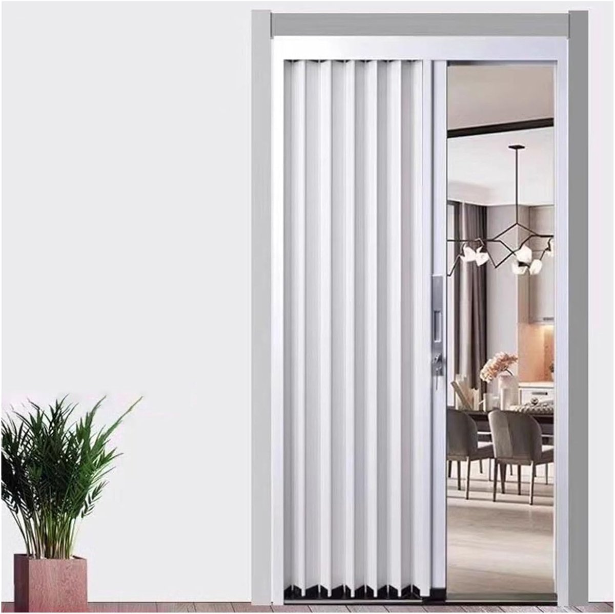 Vouwdeur - Ruimtebesparend - Afsluiten Ruimte - Thermische Isolatie - 60x205cm - Wit