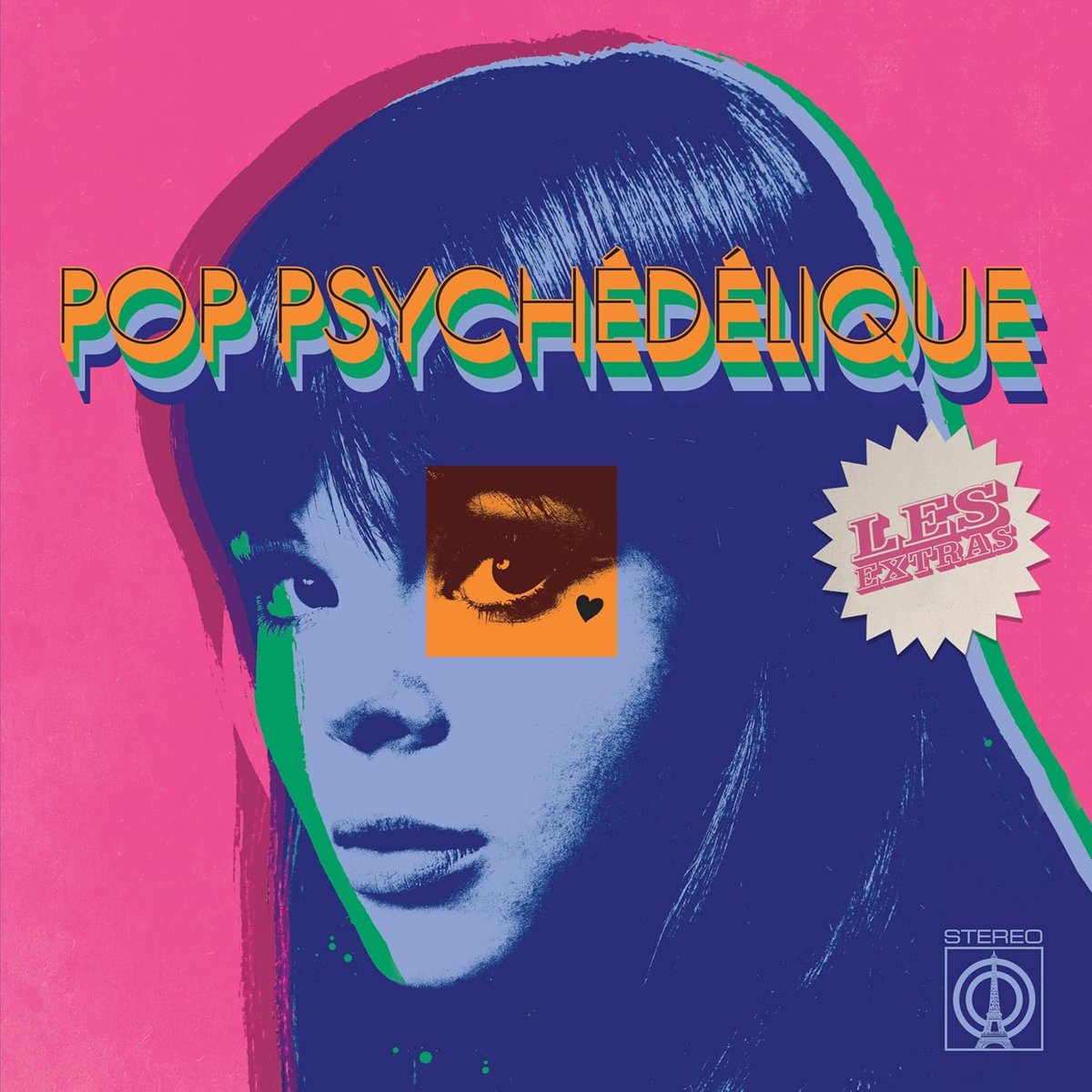 Pop Psychedelique - Franse Muziek - Luisteren - Unieke Mix - 12.5 x 14 cm