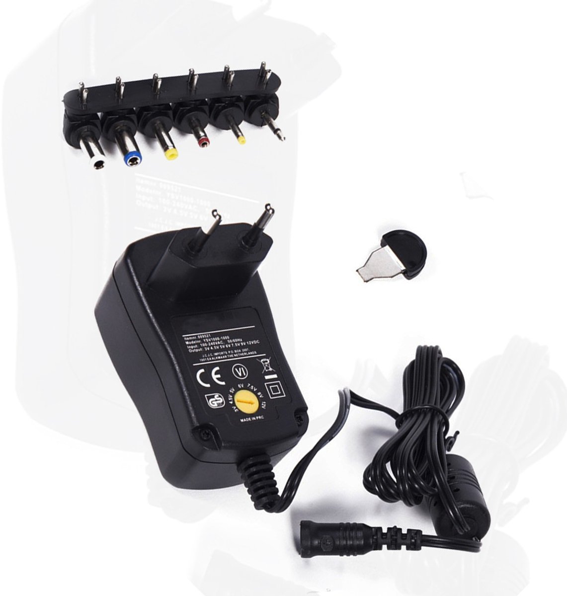 Universele adapter van 230V (AC) naar 3.0-12V (DC), 1000 mA - WD1774262263