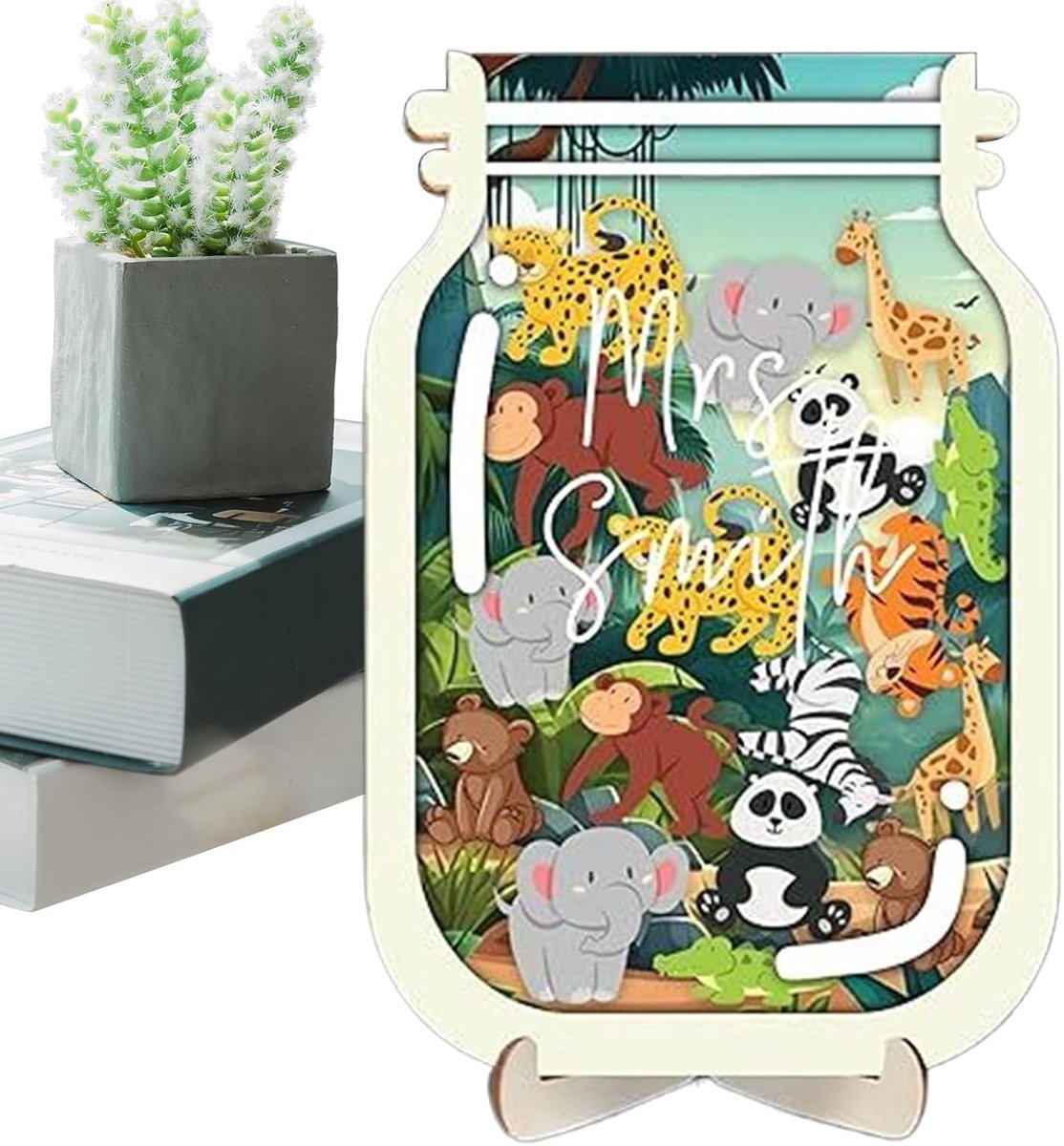 Beloningspot Kinderen - Motivatie Systeem - Gedrag Trainen - Dieren Thema - 12 x 20 cm - Hout Acryl
