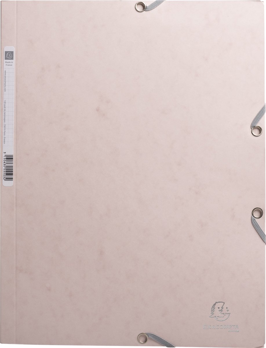 Exacompta 25x Elastomap met 3 kleppen in glanskarton 400g/m2 Skandi - Nude - 55274E