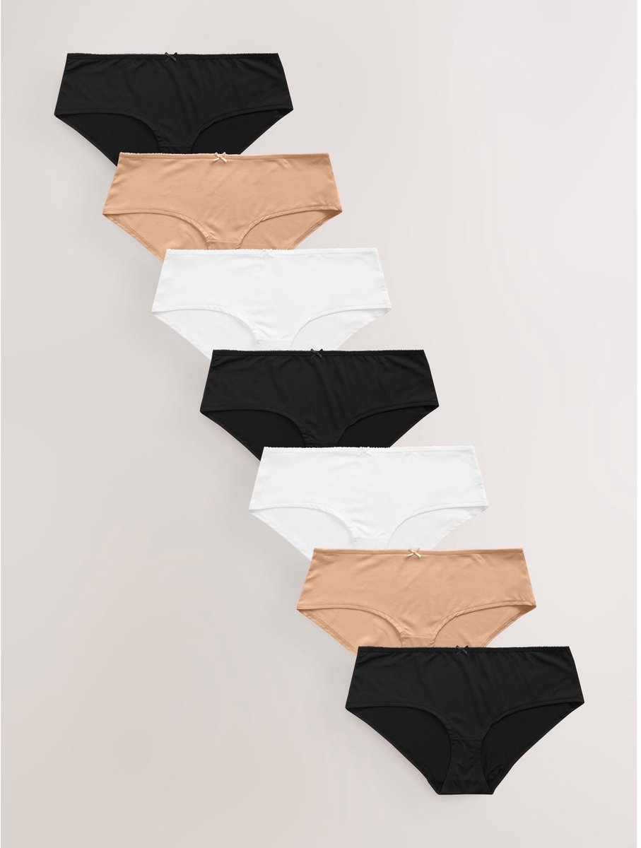 Next - Dames - Set van 7 slipjes van microvezels - Huidkleur