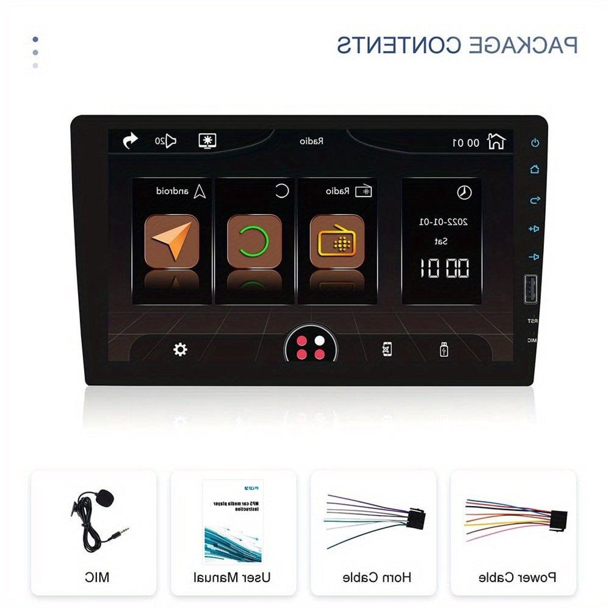 Autoradio – Car Stereo – Auto Radio – Touchscreen Radio – Single DIN – 9 Inch Touchscreen – Apple CarPlay & Android Auto Compatible