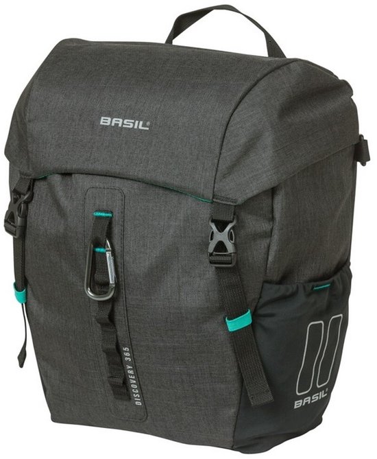 Basil Discovery 365D M - enkele tas - 9L - zwart gemeleerd