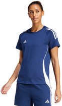 adidas T-shirt Dames Tiro 24 Sweat Donkerblauw-Wit - Maat M