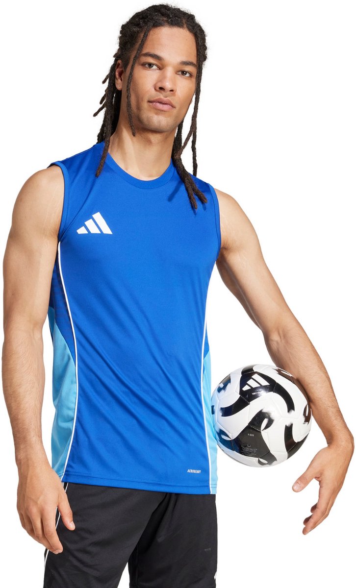 adidas T-shirt Heren Tiro 25 Competition Sleeveless Jersey Blauw - Maat S