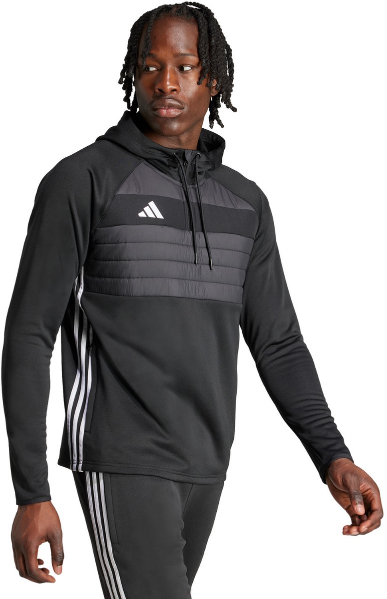 adidas Sweater Heren Tiro 25 Essentials Winterized Trainig Zwart-Grijs - Maat XS