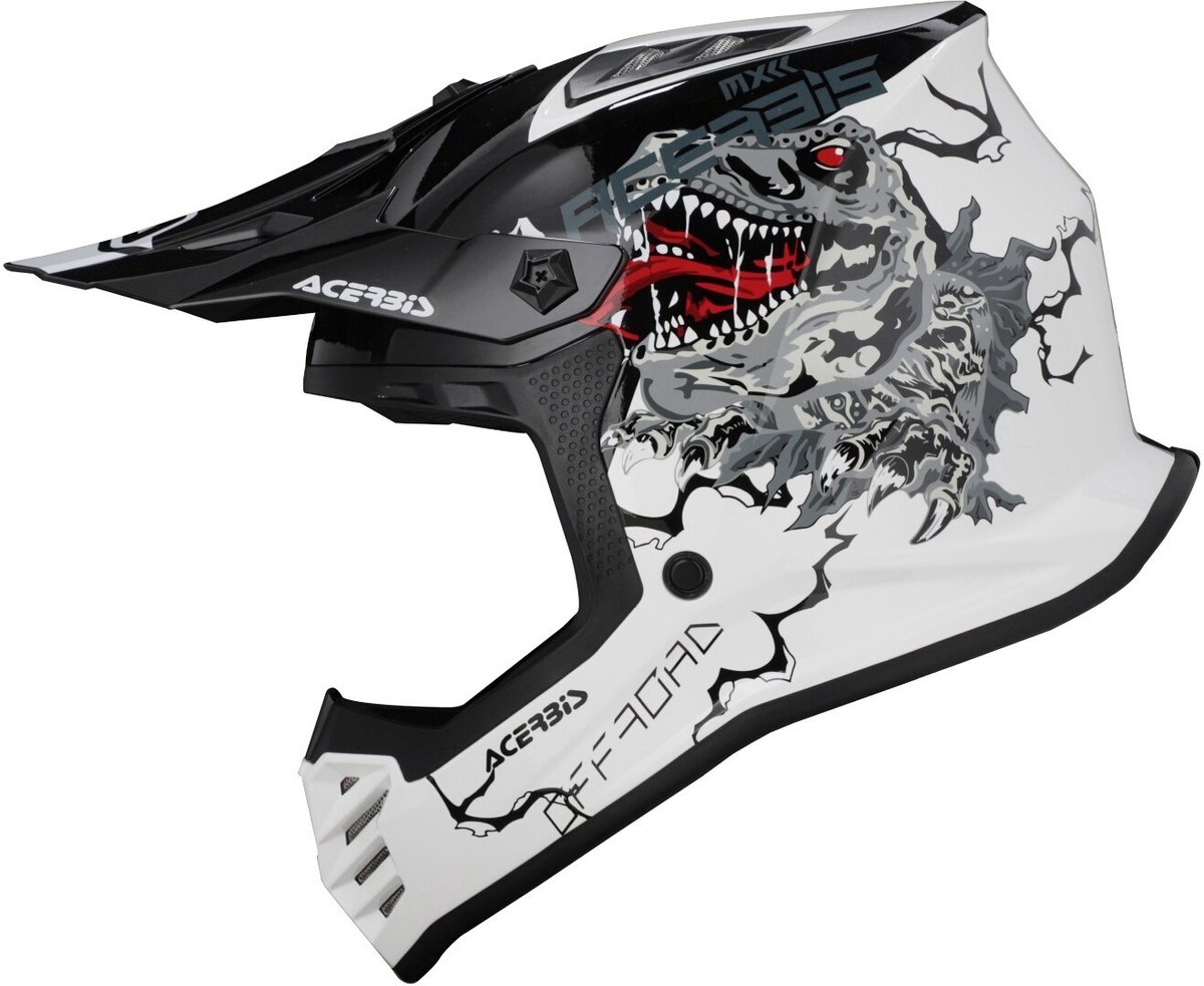Acerbis Profile Junior Rex Wit Zwart Kinder Crosshelm - Maat YM - Helm – foto 2