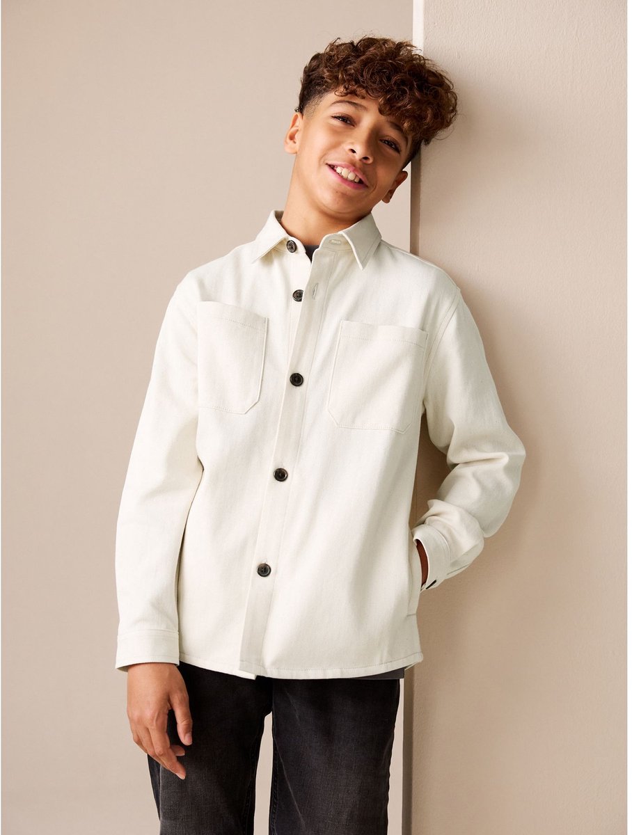 Next - Jongens - Canvas overshirt - Crème