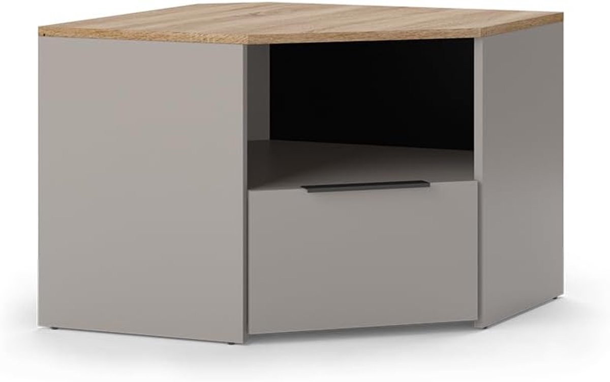 Hoekkast TV meubel - Lowboard Wido - Woonkamer Inrichten - Modern Design - 68x50cm - Grijs